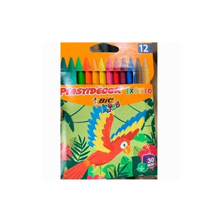 9339612 PLASTIDECOR CERAS EXOTIC COLORES SURTIDOS ESTUCHE 12 UD