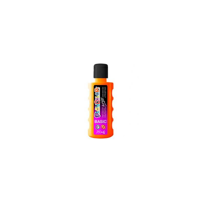 18531 PLAYCOLOR PINTURA ACRYLIC BASIC BOTELLA 250ML NARANJA