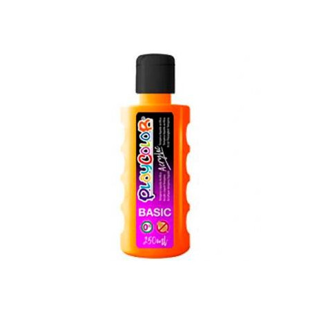 18531 PLAYCOLOR PINTURA ACRYLIC BASIC BOTELLA 250ML NARANJA