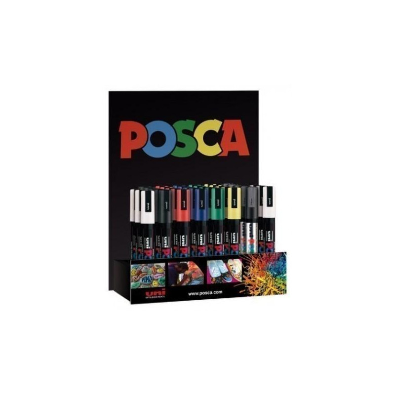 182634359 POSCA EXPOSITOR MARCADOR  PC-5M/3D SURTIDO -36U-