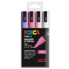 182634852 POSCA MARCADOR  PC-5M/4C NO PERMANENTE 1.8MM-2.5MM COLORES SURTIDOS DULCES -ESTUCHE 4U-