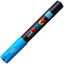 285031000 POSCA MARCADOR  PC-1M NO PERMANENTE PUNTA FINA 0.7-1MM AZUL CLARO