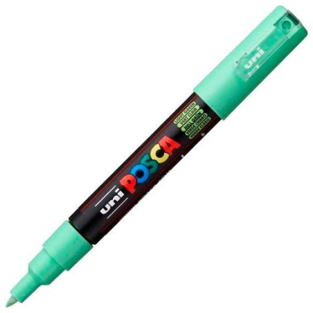 285049000 POSCA MARCADOR  PC-1M NO PERMANENTE PUNTA FINA 0.7-1MM VERDE CLARO