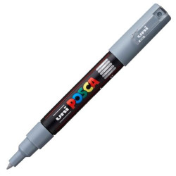 285148000 POSCA MARCADOR  PC-1M NO PERMANENTE PUNTA FINA 0.7-1MM GRIS