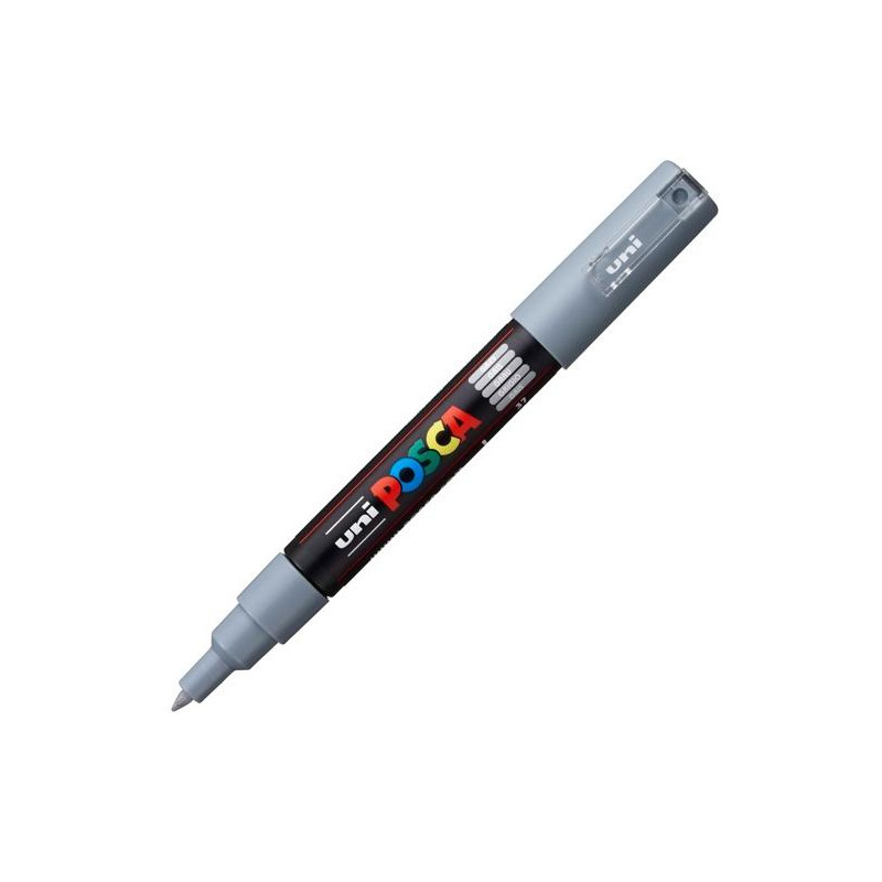 285148000 POSCA MARCADOR  PC-1M NO PERMANENTE PUNTA FINA 0.7-1MM GRIS