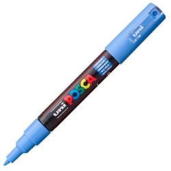 285205000 POSCA MARCADOR  PC-1M NO PERMANENTE PUNTA FINA 0.7-1MM AZUL CIELO