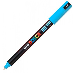 289785000 POSCA MARCADOR  PC-1MR NO PERMANENTE PUNTA EXTRAFINA 0.7MM  AZUL CLARO