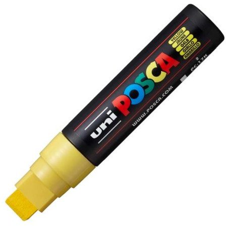 300236000 POSCA MARCADOR  PC-17K NO PERMANENTE PUNTA BISELADA 15MM AMARILLO