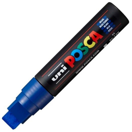 300293000 POSCA MARCADOR  PC-17K NO PERMANENTE PUNTA BISELADA 15MM AZUL