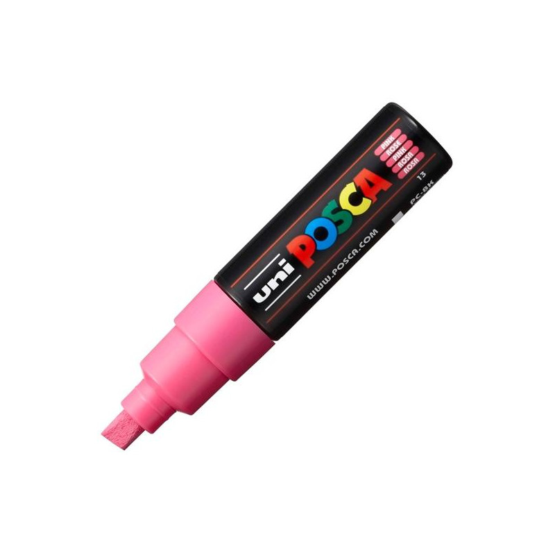 300517000 POSCA MARCADOR  PC-8K NO PERMANENTE PUNTA BISELADA 8.0MM ROSA