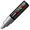 300707000 POSCA MARCADOR  PC-8K NO PERMANENTE PUNTA BISELADA 8.0MM PLATA METÁLICO