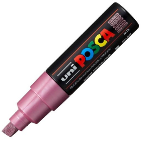 300756000 POSCA MARCADOR  PC-8K NO PERMANENTE PUNTA BISELADA 8.0MM ROSA METÁLICO