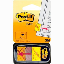 7000144931 POST-IT INDEX 680 SIMBOLO FIRMA DISPENSADOR 1X50 AMARILLO -12U-