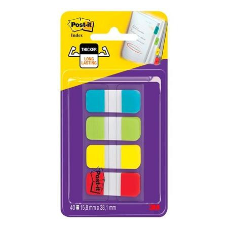 7100070595 POST-IT INDEX RIGIDO ROJO AMARILLO AZUL DISPENSADOR 4 COLORES X 10 MARCADORES