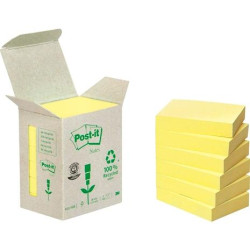 7100172254 POST-IT BLOC NOTAS ADHESIVAS RECICLADAS 100H 38X51 CANARY YELLOW PAQUETE 6 UD