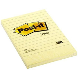 7100172753 POST-IT BLOCS NOTAS ADHESIVAS CANARY YELLLOW FORMATO XL CON LINEAS 100 HOJAS 102X152 -PACK 6-