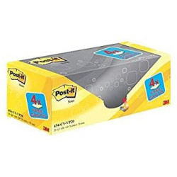 7100199991 POST-IT BLOC NOTAS 654 100H 76X76 CANARY YELLOW (NO ENCELOFANADOS) PAQUETE 16 UD + 4 UD GRATIS