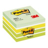 7100200375 POST-IT CUBO DE NOTAS MULTICOLOR 5X90 HOJAS 76X76 TONOS VERDE PASTEL