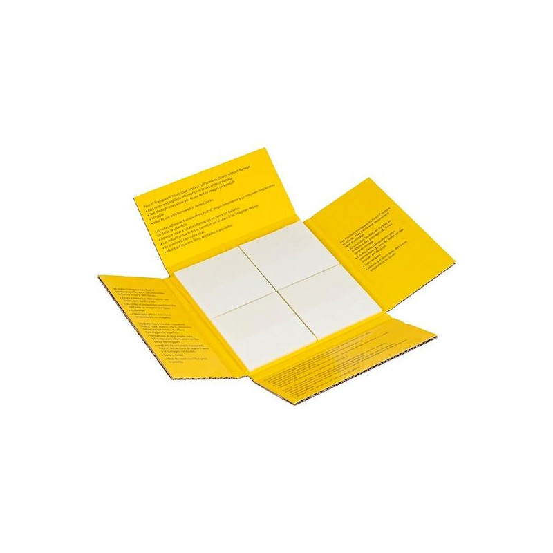 7100282601 POST-IT BLOC NOTAS ADHESIVAS 36H 73X73 TRANSPARENTES PACK 12 UD