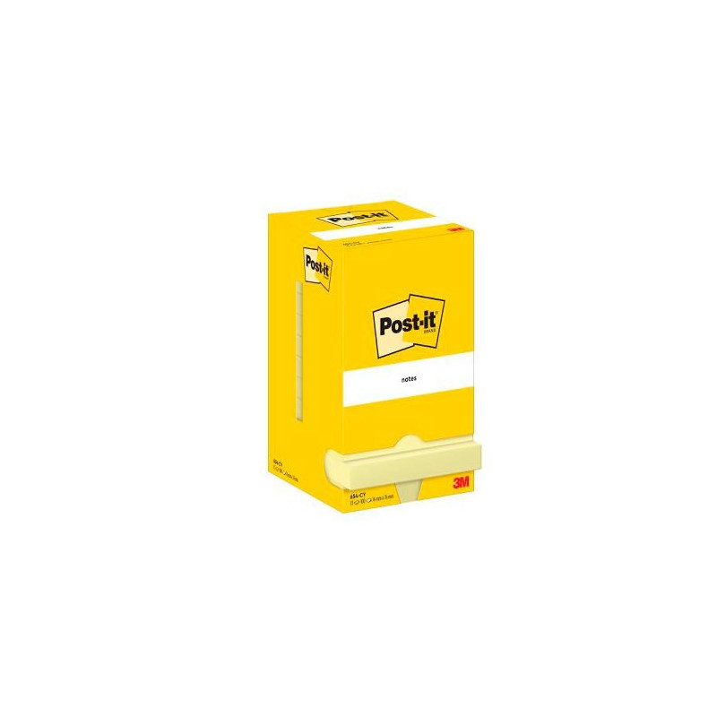 7100290160 POST-IT BLOC NOTAS ADHESIVAS 654 100H 76X76 CANARY YELLOW PAQUETE 12 UD