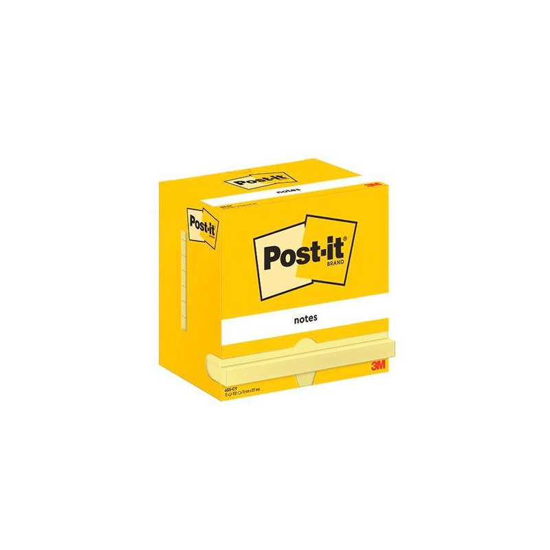 7100290165 POST-IT BLOC NOTAS ADHESIVAS 655 100H 76X127 CANARY YELLOW PAQUETE 12 UD