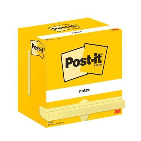 7100290165 POST-IT BLOC NOTAS ADHESIVAS 655 100H 76X127 CANARY YELLOW PAQUETE 12 UD