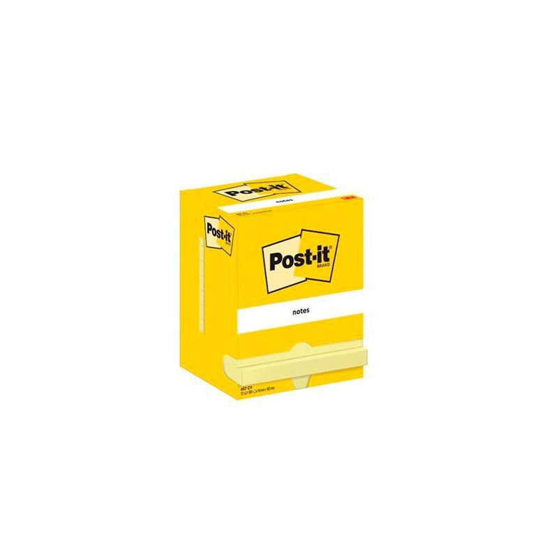 7100290168 POST-IT BLOC NOTAS ADHESIVAS 657 100H 76X102 CANARY YELLOW PAQUETE 12 UD