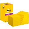 7100290189 POST-IT BLOC NOTAS ADHESIVAS 654 SUPER STICKY 90H 76X76 ULTRA AMARILLO PAQUETE 12 UD