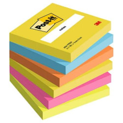 7100296019 POST-IT BLOCS NOTAS 654 GAMA ENERGETIC NEÓN 76X76 6 BLOCS