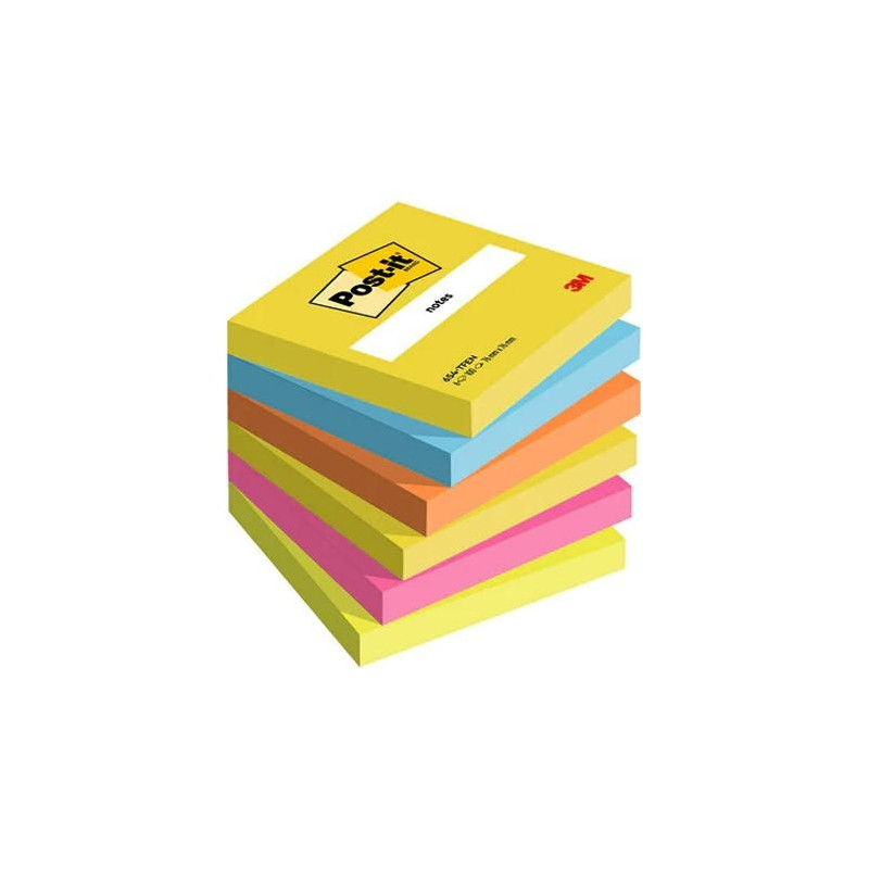 7100296019 POST-IT BLOCS NOTAS 654 GAMA ENERGETIC NEÓN 76X76 6 BLOCS