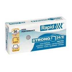 24855800 RAPID GRAPAS STRONG 24/6 GALVANIZADAS -CAJA DE 1000-