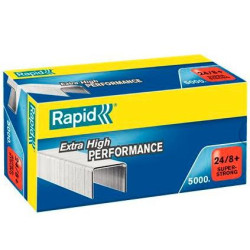 24860100 RAPID GRAPAS 24/8+ SÚPER STRONG GALVANIZADA CAJA DE 5000