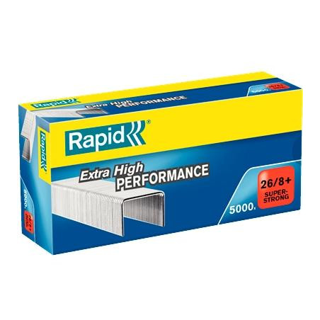 24862200 RAPID GRAPAS 26/8+ SUPER STRONG GALVANIZADA CAJA DE 5000