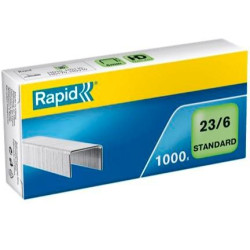 24869100 RAPID GRAPAS ESTÁNDAR 23/6 GALVANIZADAS -CAJA DE 1000-