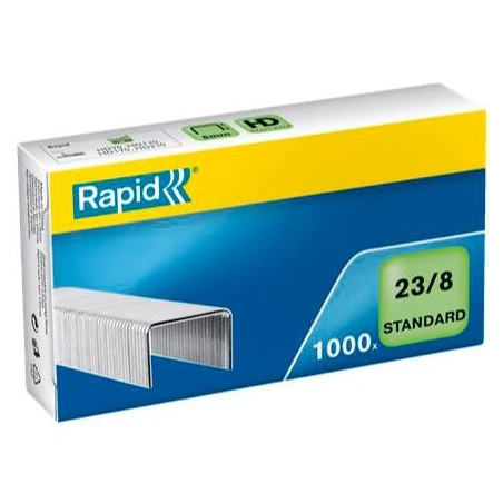 24869200 RAPID GRAPAS ESTÁNDAR 23/8 GALVANIZADAS -CAJA DE 1000-