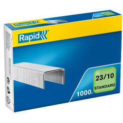 24869300 RAPID GRAPAS ESTÁNDAR 23/10 GALVANIZADAS CAJA DE 1000