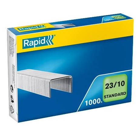 24869300 RAPID GRAPAS ESTÁNDAR 23/10 GALVANIZADAS CAJA DE 1000