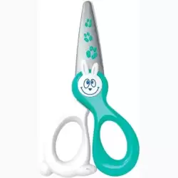 137702 MAPED TIJERAS KIDIKUT 12CM SIMÉTRICAS CUCHILLAS FIBRA VIDRIO AZUL/BLANCO