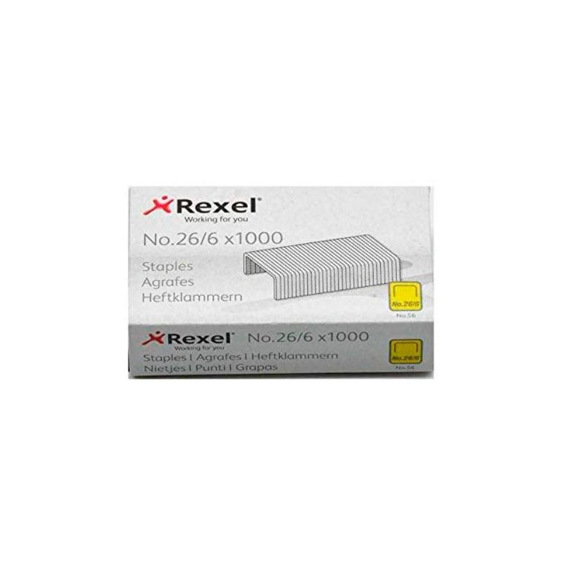 ACCO6131 REXEL GRAPAS 26/6 GALVANIZADAS -CAJA DE 1000-