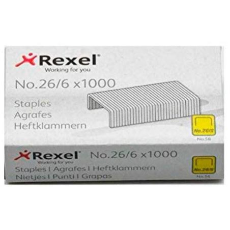 ACCO6131 REXEL GRAPAS 26/6 GALVANIZADAS -CAJA DE 1000-