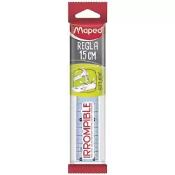 245320 MAPED STUDY REGLA 15CM IRROMPIBLE TRANSLÚCIDA