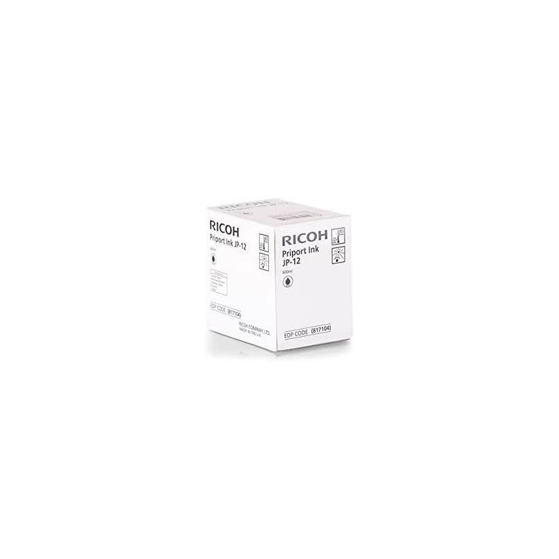 817104 RICOH TINTA JP-12 -5 BOTES DE 600ML /DD-3344 / DD3344 - (CAJA 5 UNIDADES)