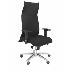 13SBALI840 PIQUERAS Y CRESPO SILLÓN DE DIRECCIÓN SAHUCO GIRATORIO SINCRO BRAZOS REG. RESPALDO MALLA ASIENTO BALI NEGRO