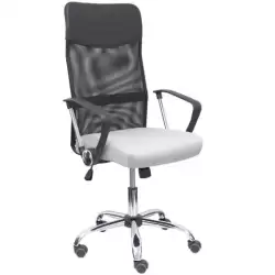 31BM8403D40CRRP PIQUERAS Y CRESPO SILLA GONTAR GIRATORIA BASCULANTE B/FIJOSRESPALDO MALLA NEGRA ASIENTO GRIS CLARO