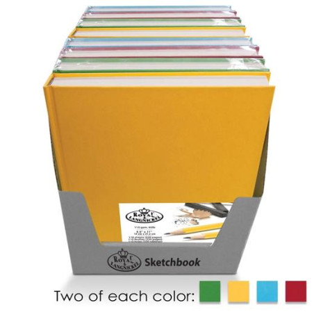 PDQ-SKETCH6 ROYAL LANGNICKEL CUADERNO DE BOCETOS PEQUEÑOS FASHION COLORS PACK DE 8 SURTIDOS