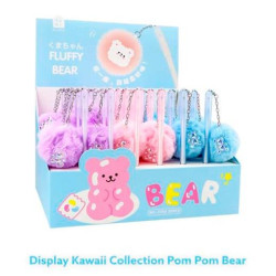 KK-7592 ROYMART BOLIS GLITTER POM POM BEAR SURTIDOS EXPOSITOR 30 UD