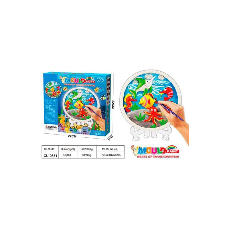 CU-0381 ROYMART SET DE PINTURA MOLDE OCEAN FISH