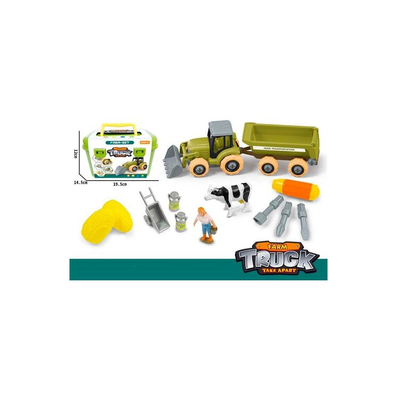 CI-1847 ROYMART SET MONTAJE GRANJA LÁCTEA CON TRACTOR +3 AÑOS