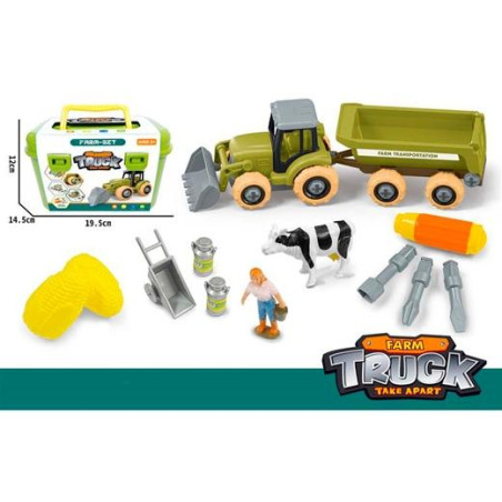 CI-1847 ROYMART SET MONTAJE GRANJA LÁCTEA CON TRACTOR +3 AÑOS