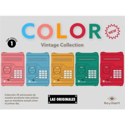 EB-320N ROYMART HUCHA CAJA FUERTE 5 NEW COLOR VINTAGE COLLECTION 18X13X12 CM C/SURTIDOS